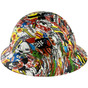 Sticker Bomb Hydrographic FULL BRIM Hardhats - Ratchet Liner ~ Left Side View 