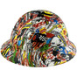 Sticker Bomb Hydrographic FULL BRIM Hardhats - Ratchet Liner  ~ Right Side View