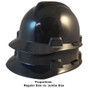 MSA #400184080 Cap Style Large Jumbo Safety Hardhats with Fas-Trac III Liners - Black ~ Proportions