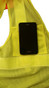 Iron Horse # M3261L-SZ Mesh Lime Double Stripe ANSI Class 2 Work Vests - Silver Stripes  ~ Pocket Detail