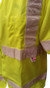 Iron Horse Sleeved Lime Class 3 Work Vests with Silver Stripes ~ Stripe Detail