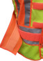 Iron Horse # LPPE-OS21 Lime Mesh ANSI Class 2 First Responder Work Vest Orange/Silver Stripes ~ Fabric Detail