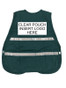 Green Incident Command Work Vests with Silver Stripes~ Back View