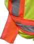 Public Service Tearaway Work Vests Lime with Orange/Silver Stripes Size 3X/4X ~ Fabric Detail