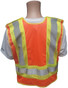 Public Service Tearaway Work Vests MESH Orange with Lime/Silver Stripes Standard ~ Back View