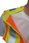 Public Service Tearaway Work Vests Orange with Lime/Silver Stripes ~ Detail