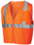 Pyramex Self Extinguishing Hi-Vis Mesh ANSI Class 2 Work Vests - Orange with Silver Stripes ~ Front View