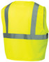 Pyramex Self Extinguishing Mesh ANSI Class 2 Work Vests - Lime with Silver Stripes ~ Back View