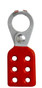 Rack Em #RE5503 Lockout Safety Hasps 1 inch Steel with Red Rubberized Coating 