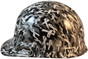 Cancer Awareness White Hydrographic CAP STYLE Hardhats - Ratchet Suspension ~ Left Side View