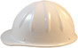 SkullBucket Aluminum Cap Style Hard Hats with Ratchet Suspensions - White