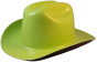 Jackson Stetson Style Safety Helmet with Ratchet Liners - Hi-Viz Green ~ Oblique View