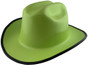 Jackson Stetson Style Safety Helmet with Ratchet Liners - Hi-Viz Green with Edge ~ Oblique View