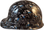 Thin Blue Line USA Flag and Skulls Hydrographic CAP STYLE Hardhats - Ratchet Suspension ~ Left Side View