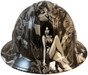 Dream Girls Hydrographic FULL BRIM Hardhats - Ratchet Suspension ~ Front View