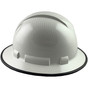 Pyramex RIDGELINE Full Brim Safety Hardhats Shiny White Graphite Pattern - 4 Point Liners with Protective Edge  ~ Right Side View