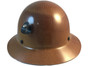 MSA SKULLGARD Full Brim Hardhats With STAZ ON Liners - Natural Tan With Light Clip ~ Back View