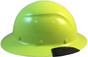 Lift Safety Actual Carbon Fiber Shell Full Brim Hardhat - High Visibility Lime  ~ Right Side View