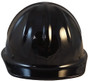 Skull Bucket #SBC-BK10108 Aluminum Cap Style Safety Hardhats with Ratchet Liners - Black - Oblique View