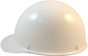 MSA  Skullgard Cap Style With Ratchet Suspension White  ~ Left Side View