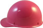 MSA Skullgard Cap Style With Ratchet Suspension Hot Pink ~ Left Side View
