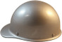 MSA Skullgard Cap Style With Ratchet Suspension Silver ~ Left Side View
