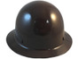 MSA Skullgard Full Brim Hard Hat with FasTrac III Ratchet Liner - Brown ~ Front View