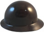 MSA Skullgard Full Brim Hard Hat with FasTrac III Ratchet Liner - Brown ~ Left Side View