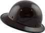 MSA Skullgard Full Brim Hard Hat with FasTrac III Ratchet Liner - Brown ~ Right Side View with Protective Edge