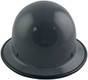 MSA Skullgard Full Brim Hard Hat with FasTrac III Ratchet Liner - Gray with Protective Edge ~ Front View