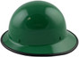 MSA Skullgard Full Brim Hard Hat with FasTrac III Ratchet Liner - Green with Protective Edge ~ Left Side View