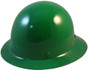 MSA Skullgard Full Brim Hard Hat with FasTrac III Ratchet Liner - Green ~ Oblique View