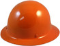 MSA Skullgard Full Brim Hard Hat with FasTrac III Ratchet Liner - Orange ~ Oblique View