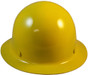 MSA Skullgard Full Brim Hard Hat with FasTrac III Ratchet Liner - Yellow ~ Front View