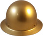 MSA Skullgard Full Brim Hard Hat with STAZ ON Liner - Gold ~ Back View