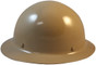 MSA Skullgard Full Brim Hard Hat with STAZ ON Liner - Khaki ~ Right Side View