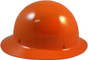 MSA Skullgard Full Brim Hard Hat with STAZ ON Liner - Orange ~ Right Side View