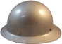 MSA Skullgard Full Brim Hard Hat with STAZ ON Liner - Silver ~ Left Side View