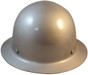 MSA Skullgard Full Brim Hard Hat with STAZ ON Liner - Silver ~ Front View