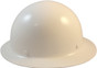 MSA Skullgard Full Brim Hard Hat with STAZ ON Liner - White ~ Left Side View