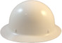 MSA Skullgard Full Brim Hard Hat with STAZ ON Liner - White ~ Right Side View