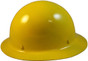 MSA Skullgard Full Brim Hard Hat with STAZ ON Liner - Yellow ~ Left Side View