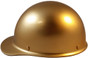 MSA Skullgard (LARGE SHELL) Cap Style Hard Hats with Ratchet Suspension - Gold  ~ Left Side View