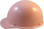 MSA Skullgard (LARGE SHELL) Cap Style Hard Hats with Ratchet Suspension - Light Pink ~ Left Side View