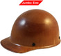 MSA Skullgard (LARGE SHELL) Cap Style Hard Hats with Ratchet Suspension - Natural Tan~ Oblique View