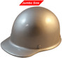 MSA Skullgard (LARGE SHELL) Cap Style Hard Hats with Ratchet Suspension - Silver~ Oblique View