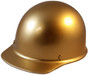 MSA Skullgard (LARGE SHELL) Cap Style Hard Hats with Ratchet Suspension - Gold ~ Oblique View