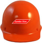 MSA Skullgard (LARGE SHELL) Cap Style Hard Hats with STAZ ON Liner - Orange ~ Front View