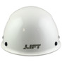 DAX Fiberglass Composite Cap Style Hardhat - White ~ Back View