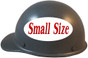 MSA Skullgard (SMALL SIZE) Cap Style Hard Hats with Ratchet Liners - Textured GUNMETAL ~ Left Side View